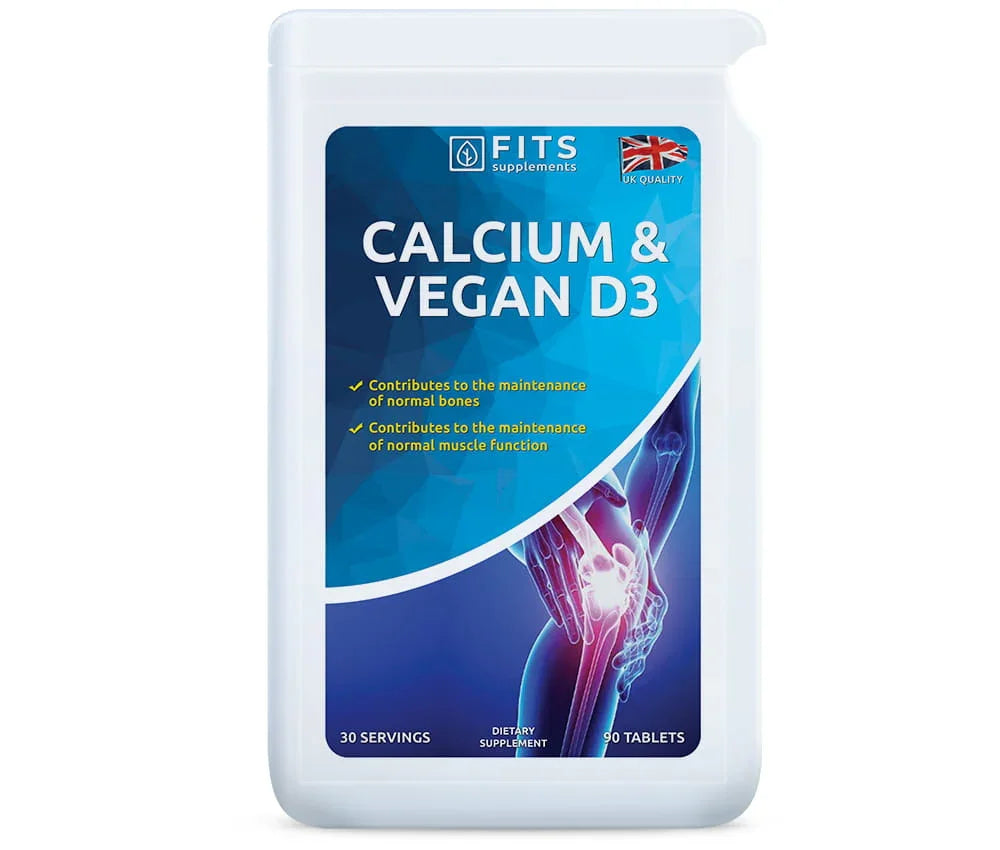 Calcium and Vegan Vitamin D 90 tablets - FITS Dietary Supplements