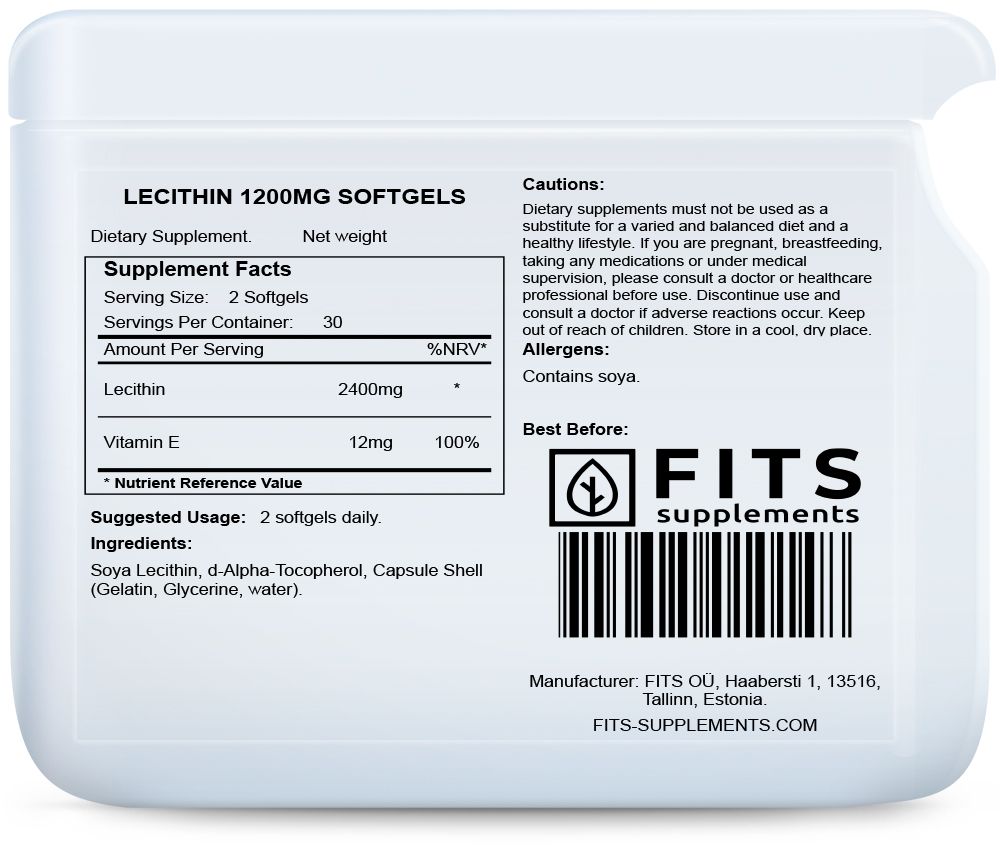 Lecitin 1200mg 60 měkkých tobolek