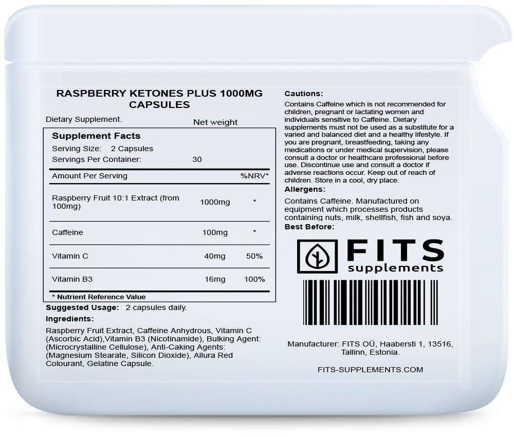 Ketony maliny 1000mg 60 kapslí