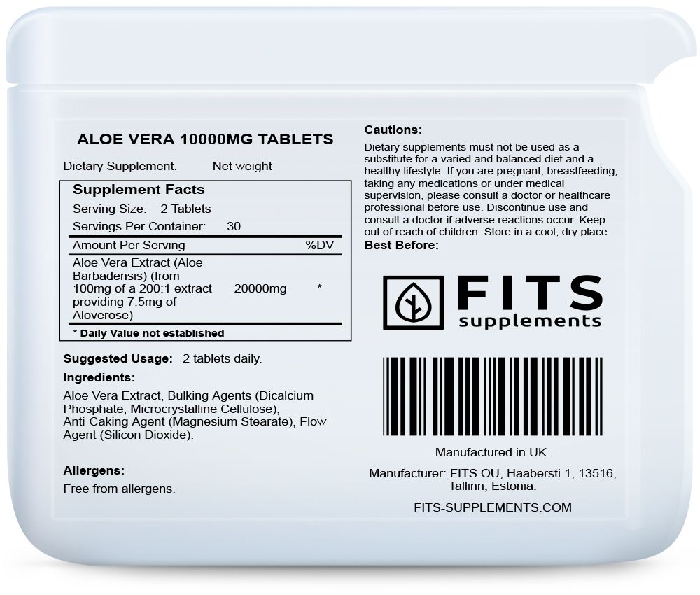 Aloe Vera 10000mg 60 tablet