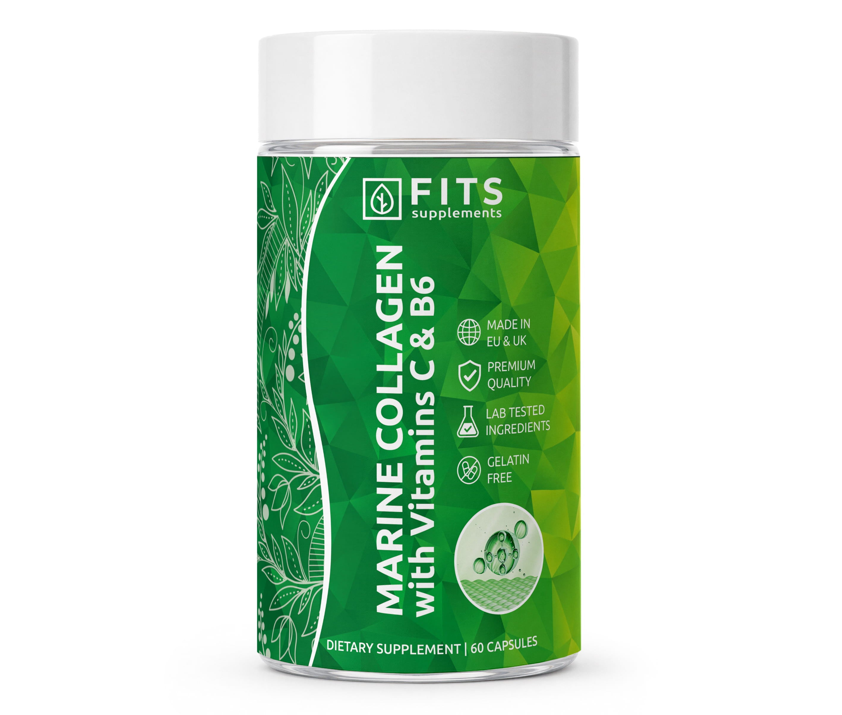 Mořský kolagen, vitamin C a vitamin B6, 60 kapslí