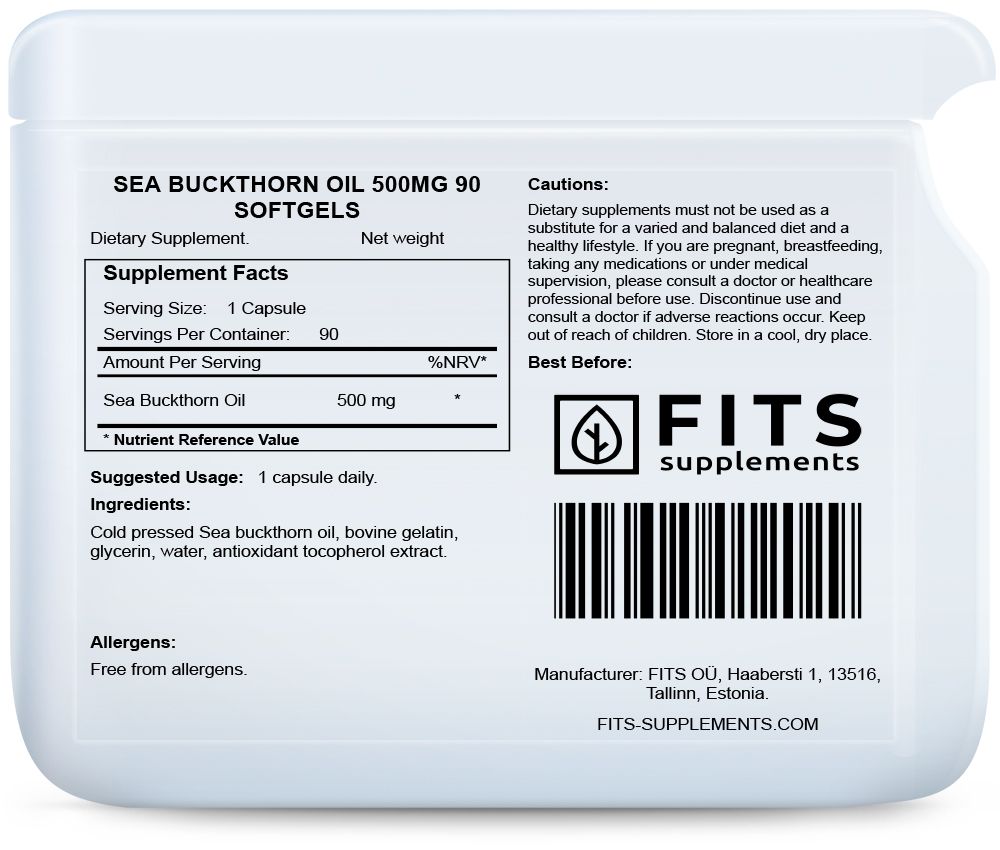 Rakytníkový olej 500mg 90 měkkých tobolek