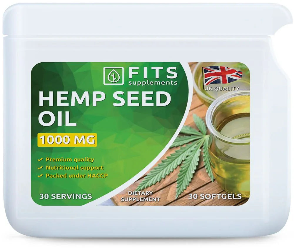 Hemp seed oil 1000mg 30 capsules - FITS Dietary Supplements