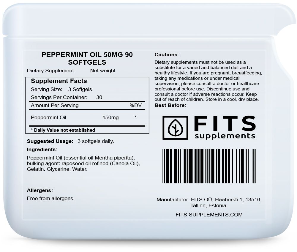 FITS Máta peprná olej 50mg 90 měkkých tobolek - 2