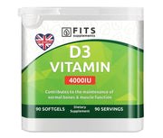 Vitamin D3 4000IU 90 softgels - FITS Dietary Supplements