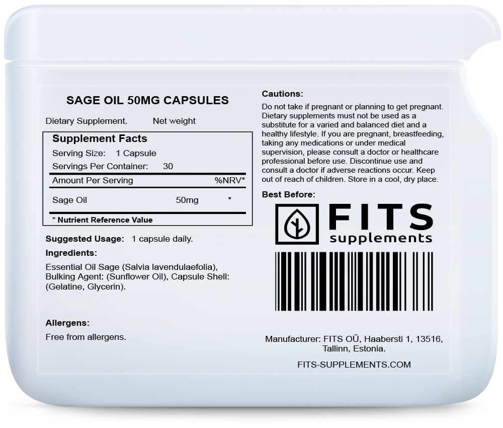 Olej ze šalvěje 50mg 30 kapslí