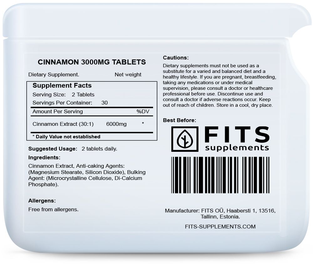 Skořice 3000mg 60 tablet