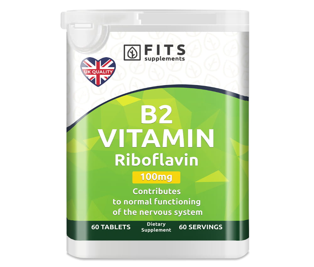 Vitamin B2 100mg (Riboflavin) 60 tablets