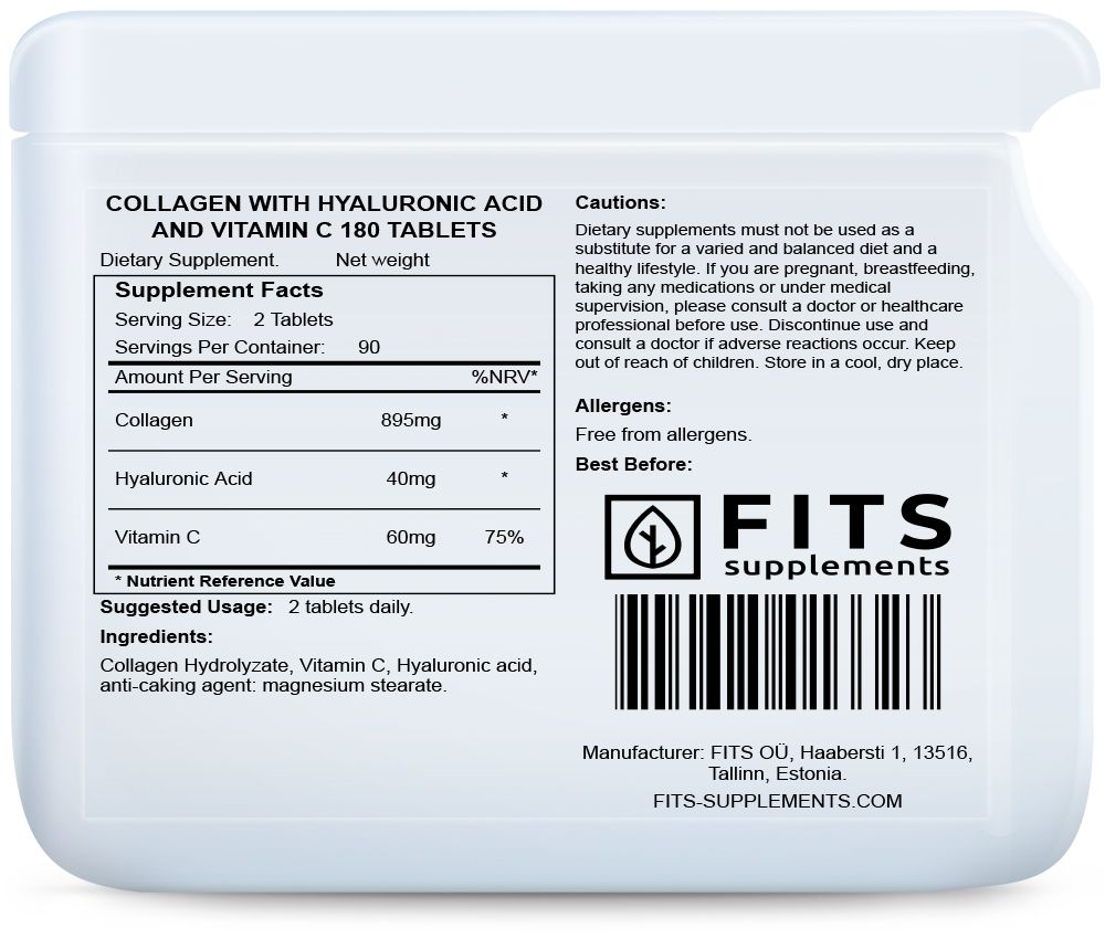 Kolagen s kyselinou hyaluronovou a vitamínem C 180 tablet