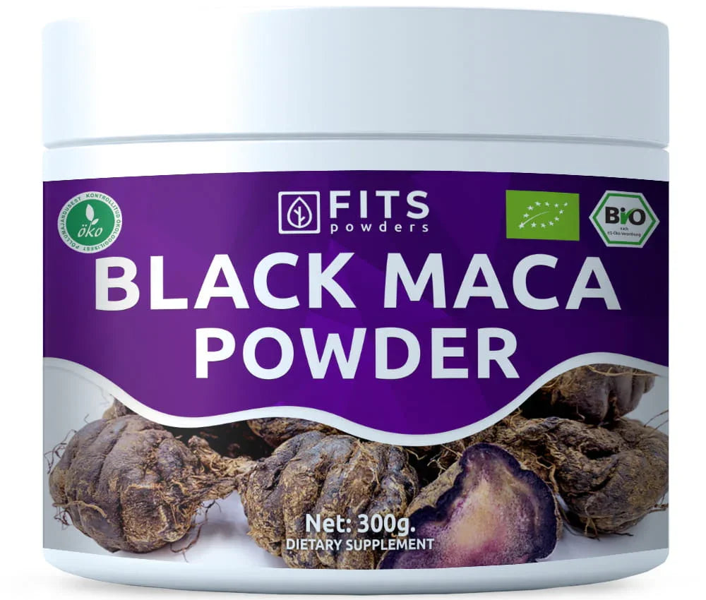 BIO Organic Black Maca powder 300g - FITS Dietary Supplements