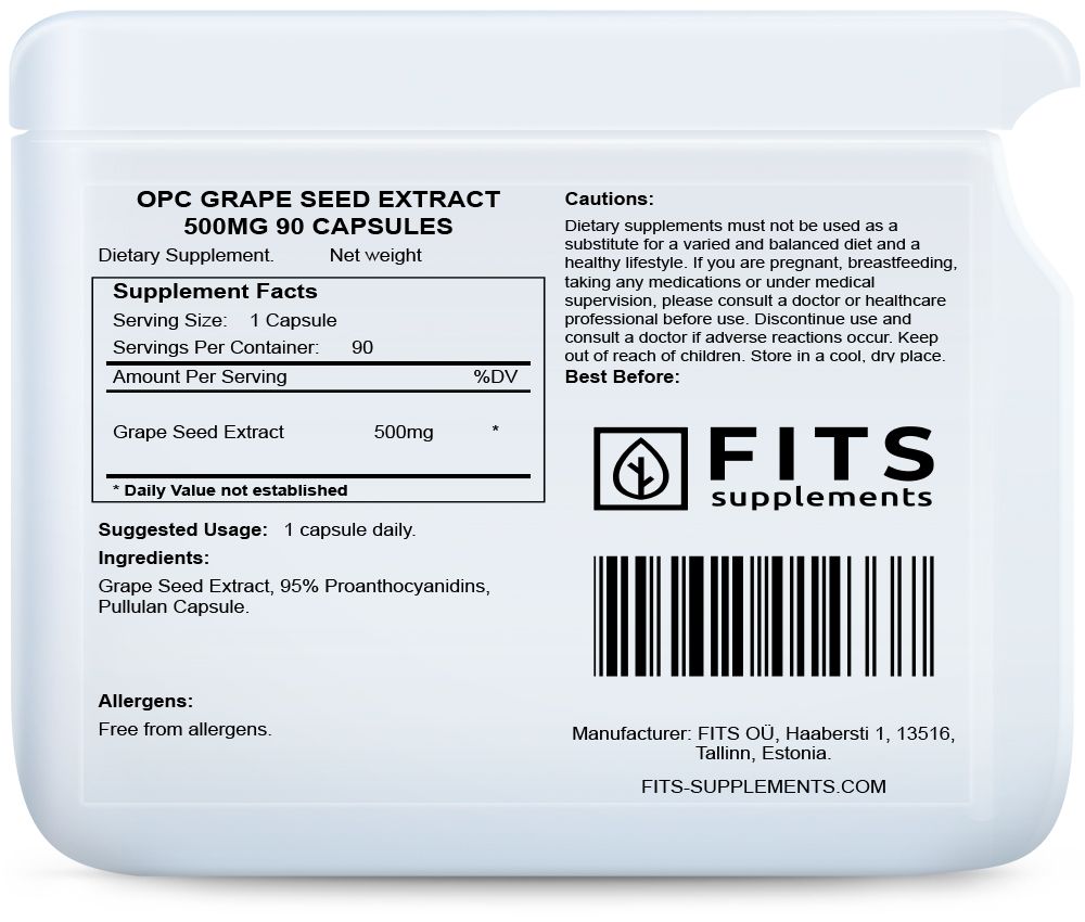 OPC extrakt z hroznových jader 500mg 90 kapslí