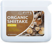 Organic Shiitake 250mg 60 capsules - FITS Dietary Supplements