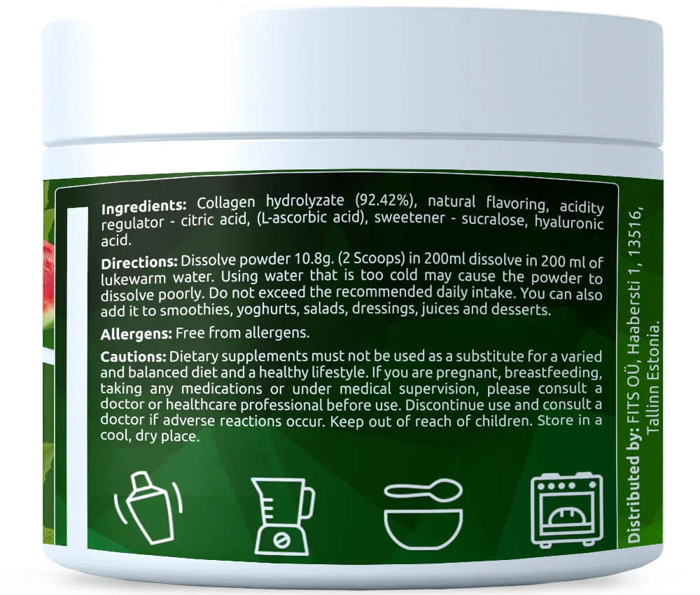 Premium Collagen Summer Watermelon powder 325g - FITS Dietary Supplements