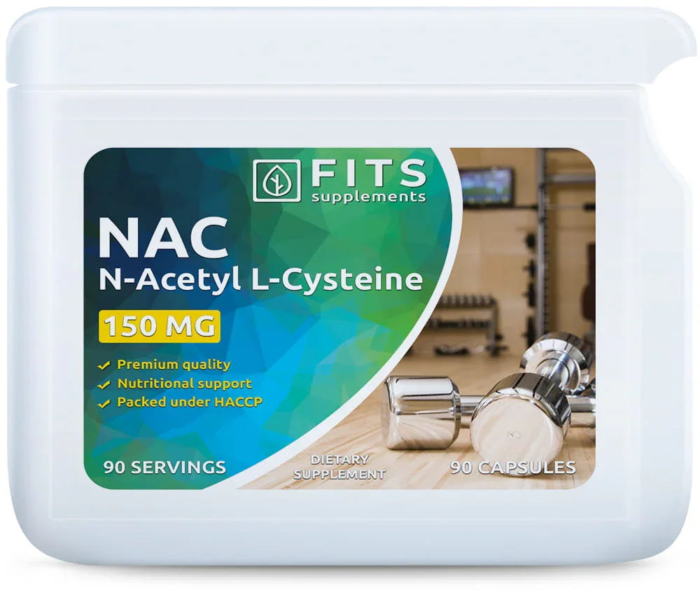 NAC N-Acetyl L-Cysteine 150mg 90 capsules - FITS Dietary Supplements