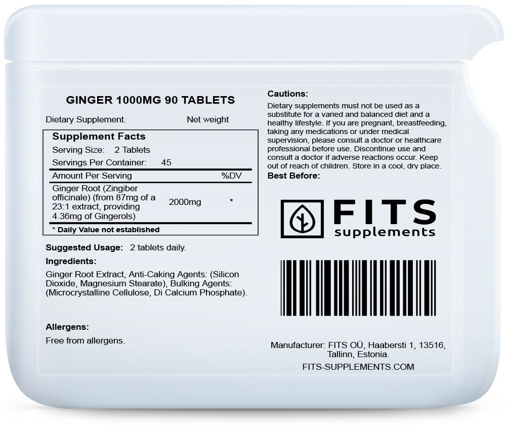 Zázvor 1000mg 90 tablet