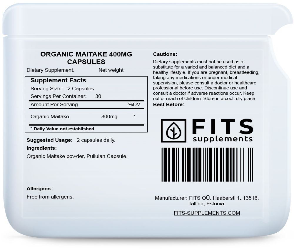 Organický Maitake 400mg 60 kapslí