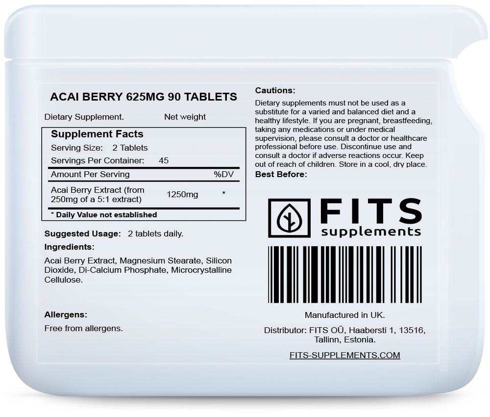 Acai Berry 625mg 90 tablet