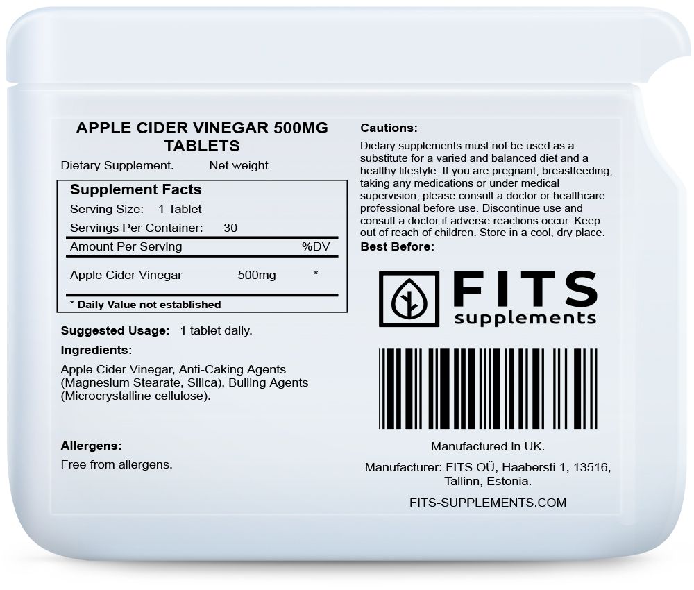 Jablečný ocet 500mg 30 tablet