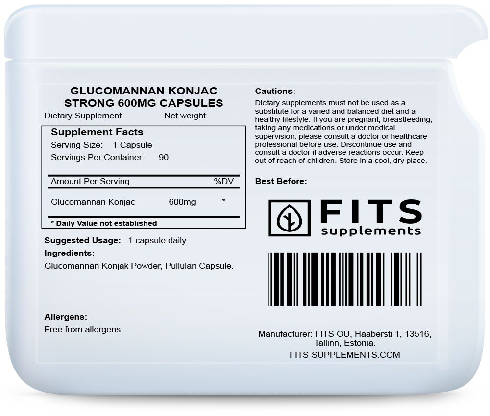 Glukomannan Konjak Silný 600mg 90 kapslí