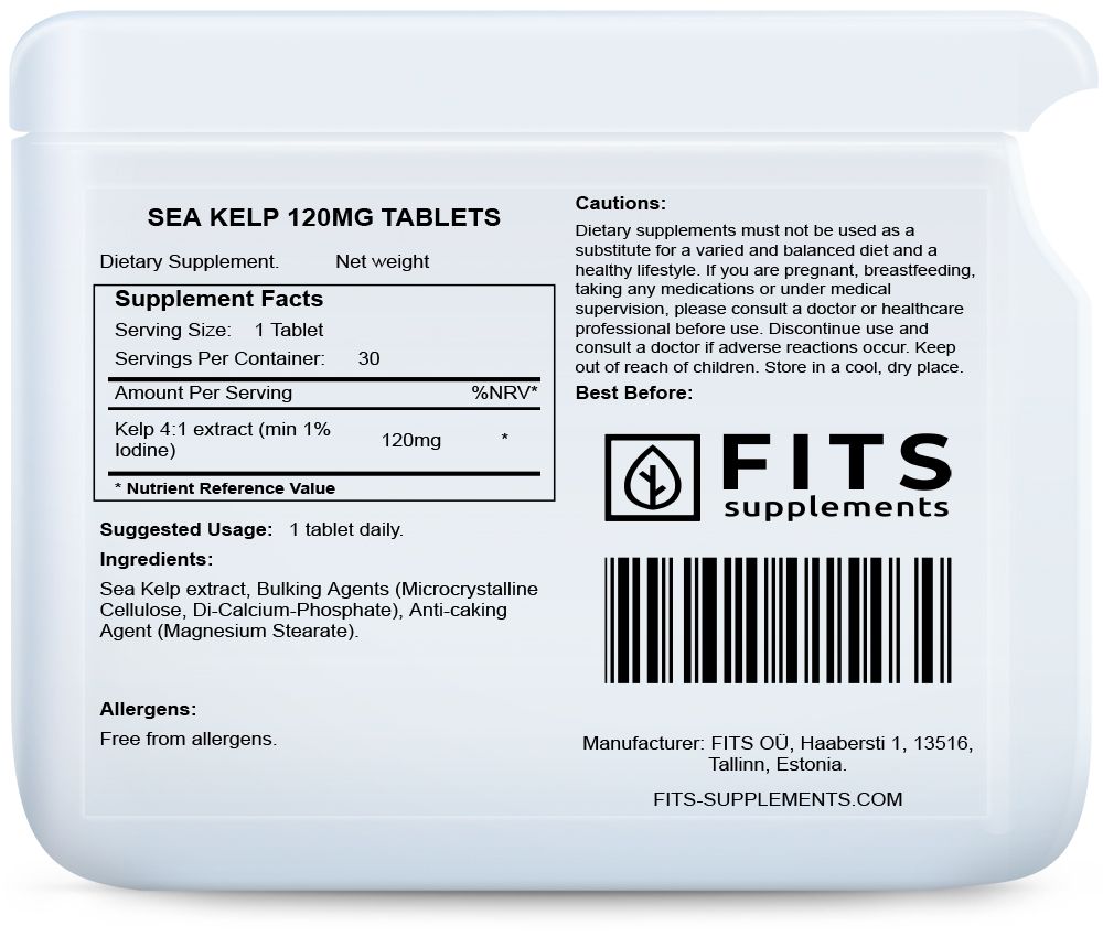 FITS Sea Kelp 120mg 30 tablets