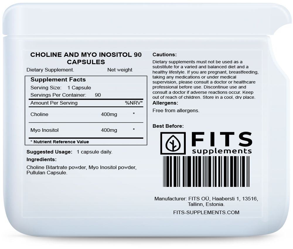Cholin a Myo Inositol 90 kapslí