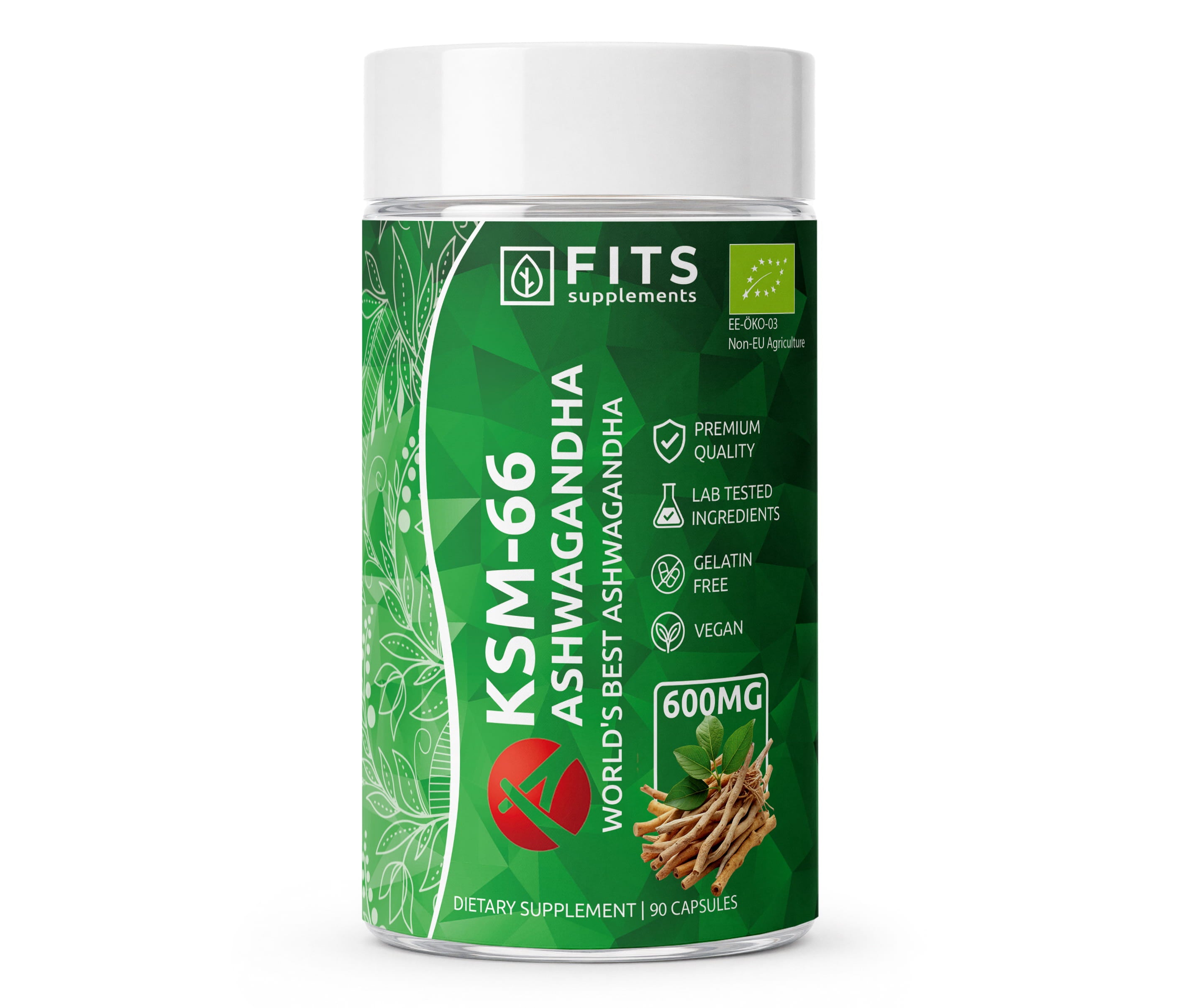Organická KSM-66 Ašvaganda 600mg 90 kapslí