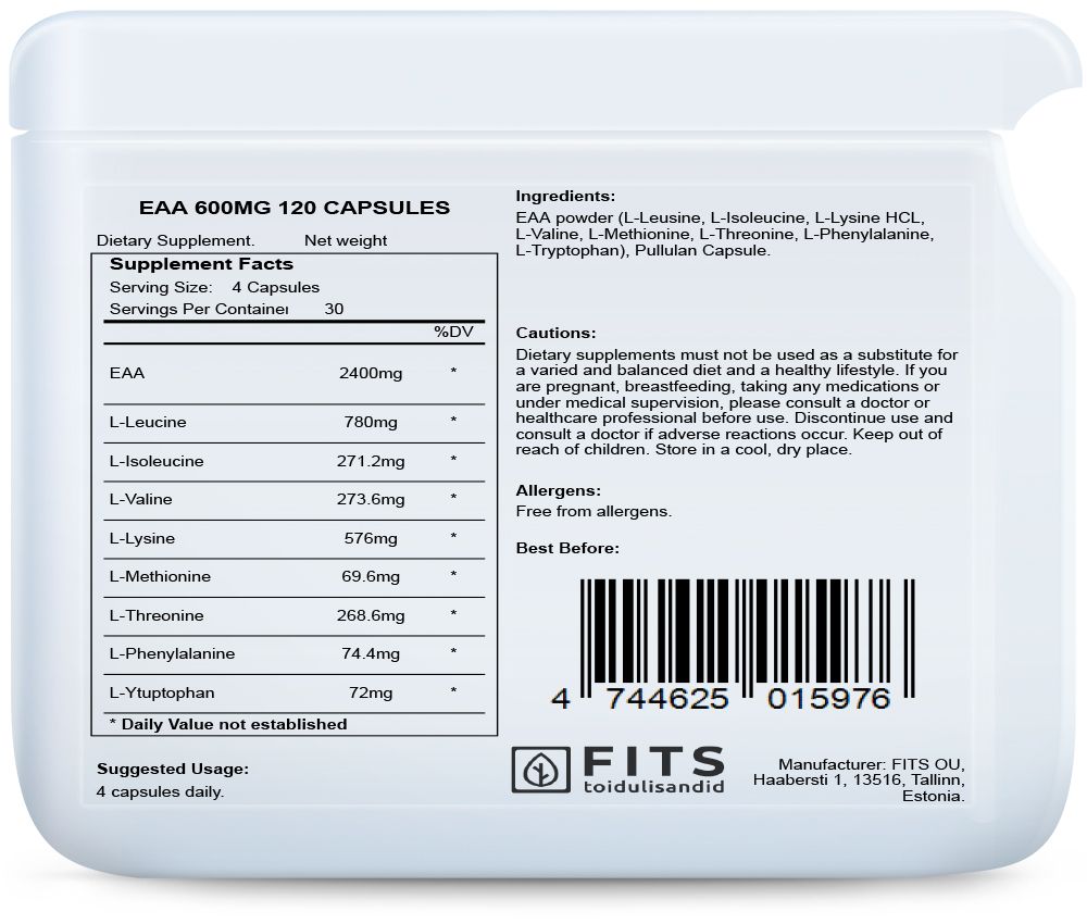 EAA 600mg 120 kapslí