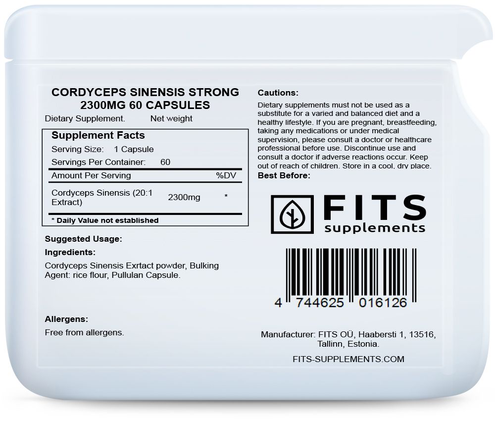 Cordyceps Sinensis Silný 2300mg 60 kapslí