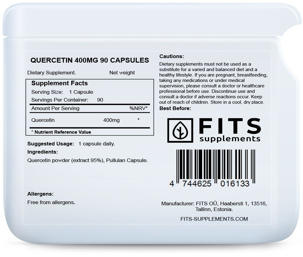 FITS Quercetin 400mg 90 capsules