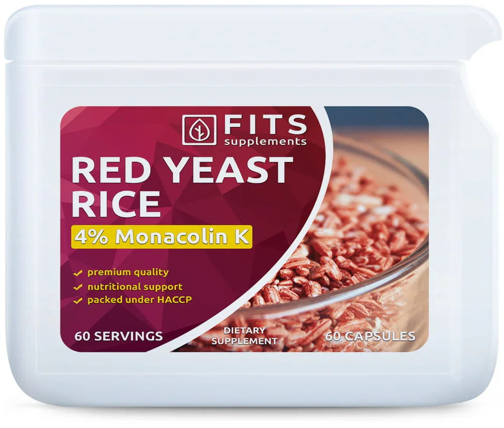 Red Yeast Rice Monacolin K 60 capsules - FITS Dietary Supplements