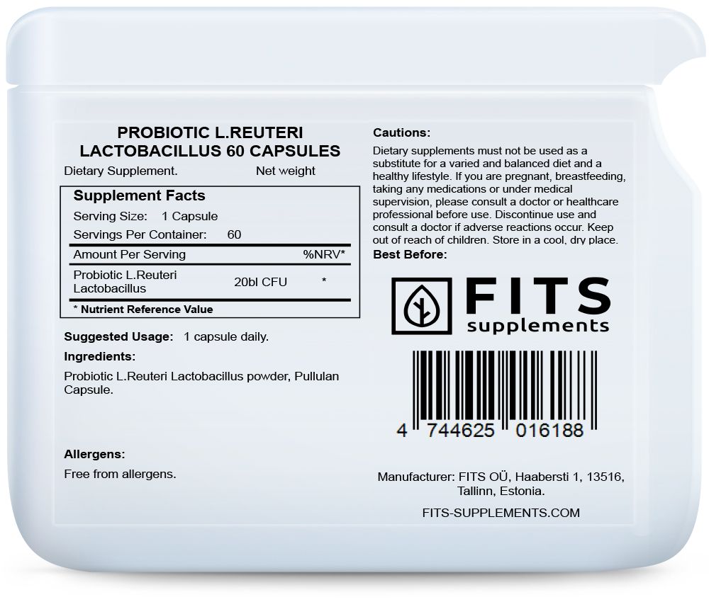 Probiotikum L. Reuteri Lactobacillus 60 kapslí