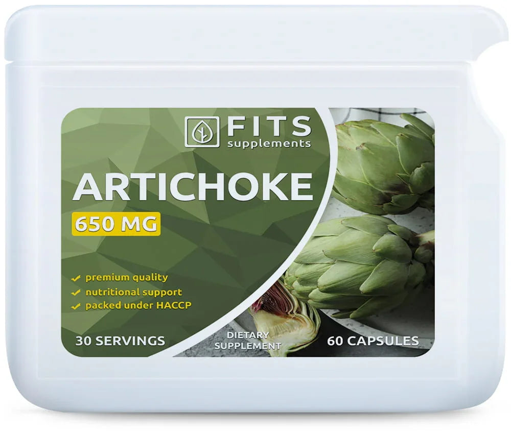 Artichoke 650mg 2.5% Cynarin 60 capsules - FITS Dietary Supplements
