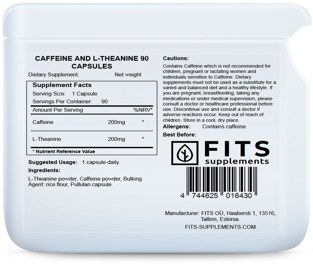 Kofein a L-Theanin 90 kapslí