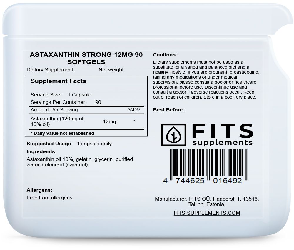 Astaxanthin Strong 12mg 90 měkkých tobolek