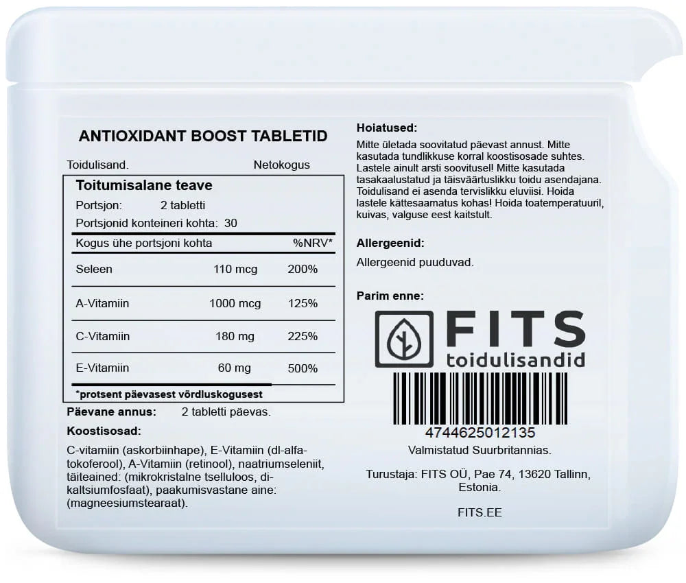 Antioxidant Boost 60 tablets - FITS Dietary Supplements