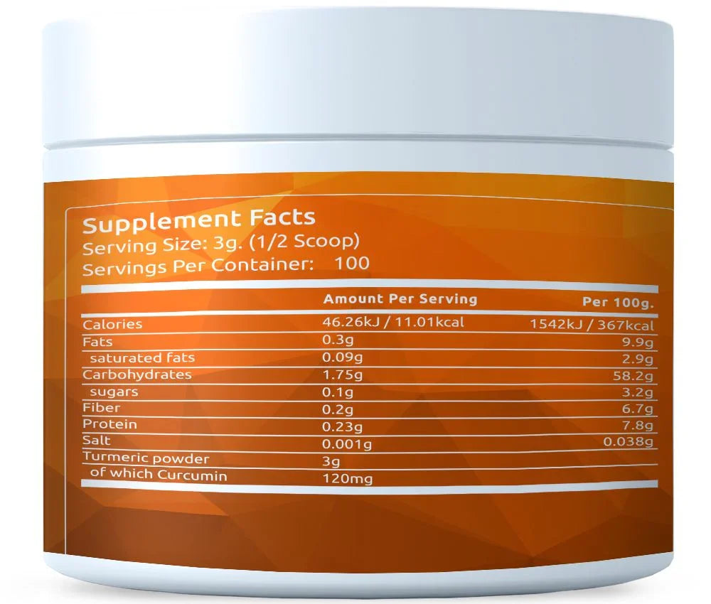 BIO Organic Turmeric powder 300g - FITS Dietary Supplements