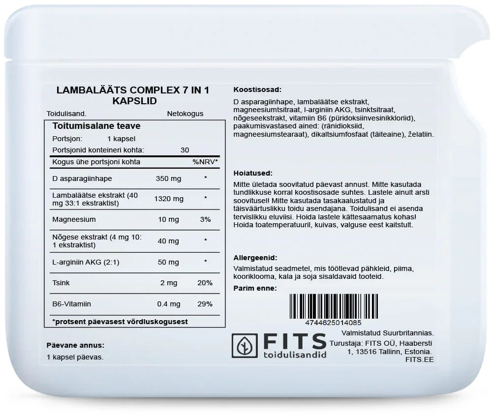 Fenugreek Complex 7 in 1 30 capsules - FITS Dietary Supplements